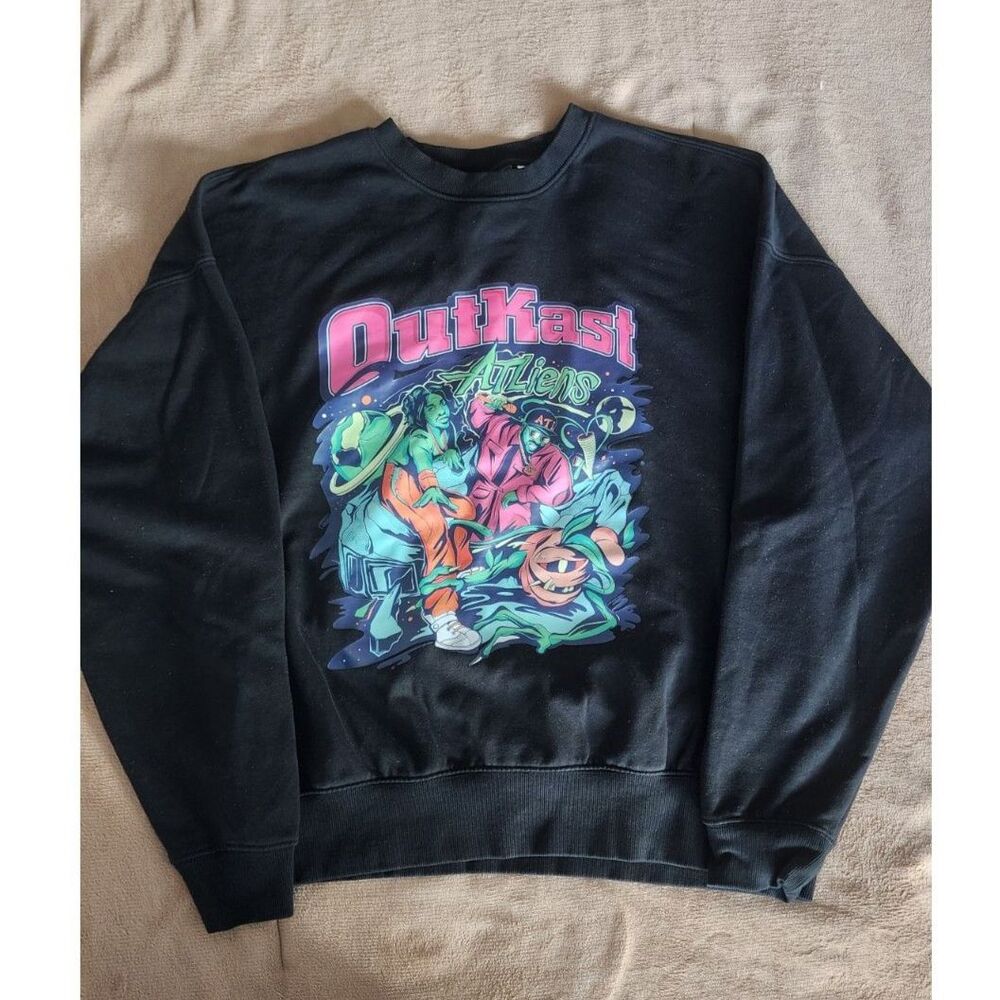 Outkast H&M ATLiens Graphic Crewneck Sweatshirt - Black - Size Medium